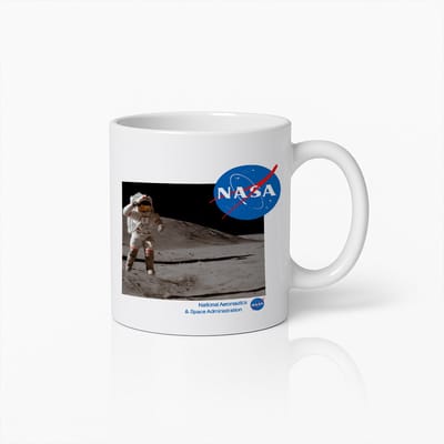 NASA Koffiemok 330ml – Astronaut op de Maan Beker – Ruimtevaart Cadeau voor Wetenschaps- & Astronomieliefhebbers