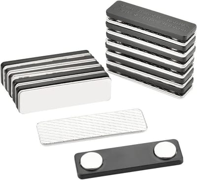 12 Stuks Magnetische Naamplaatjes met Zelfklevende Achterkant voor ID Kaarten en Kleding - Ideaal voor Organisatie en Identificatie