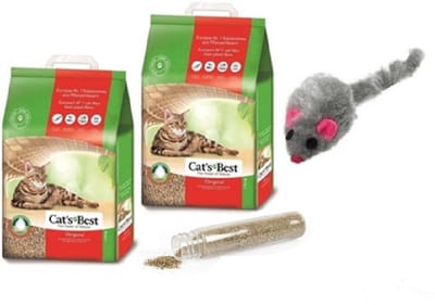 Cat's Best Original - Kattenbakvulling - 2 x 20 l incl muis en catnip