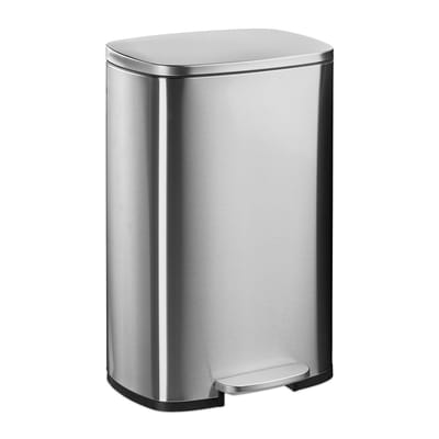 vuilnisbak 50 liter - binnenemmer - softclose - keuken - rvs - zilver