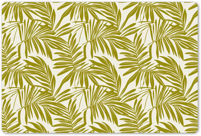 Placemats 45x30 cm - Placemat kunststof - 1 stuk - Palmblad - Patroon - Groen - Borden onderleggers - Decoratie voor op tafel - Keuken tafeldecoratie accessoires - Vinyl onderlegger - Tafelversiering