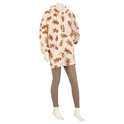 Kerst hoodie dames - Dames - Off White - One Size - kersttrui dames volwassen - kerst trui dames - kerstsweater dames - kerstrui dames
