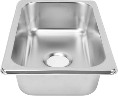 Roestvrijstalen Gootsteen - Inbouw Wasbak - Compacte Keuken - Krasbestendig Materiaal - 240x135x60mm - Zilver