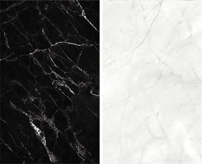 DW4Trading Dubbelzijdige Vinyl Achtergrond - Food en Product Fotografie - Backdrop - 87x57 cm - Marmer Wit-zwart