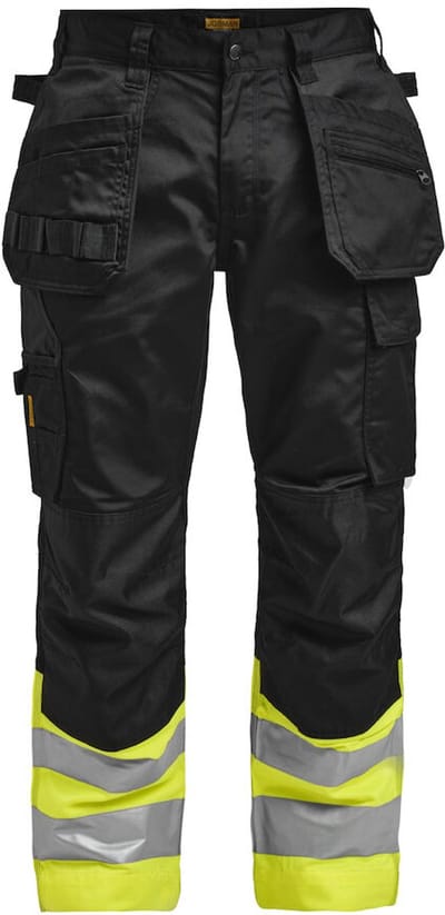 Jobman 2513 Hi-Vis Trousers HP 65251320 - Zwart/Geel - C44