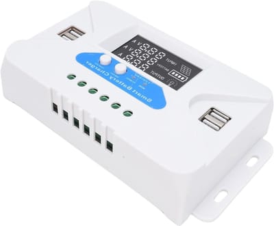 Zonne Laadregelaar - Regulator Paneel - Energie Beheer - Meerdere USB Poorten - 20A - Zwart