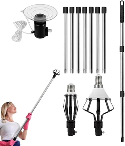 Lamp Vervangingsgereedschap - Gloeilamp Wisselaar - Hoge Plafonds - Telescopisch Verstelbaar - 39 cm Lang