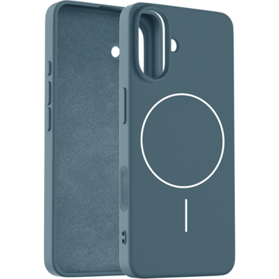 Coverzs Luxe Magnetische Siliconen Hoesje Geschikt voor iPhone 16 – Donkerblauw, Slank, Schokbestendig en Premium Design