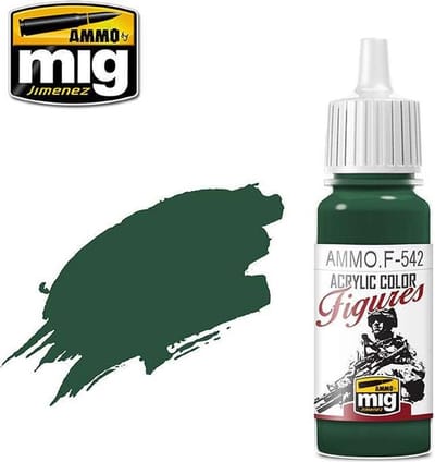 AMMO by Mig Jimenez Hobbyverf Acrylverf - MIG F542 Figure Paints - Phatlo Green - Acryl - 17ml Verf flesje - 17 ml