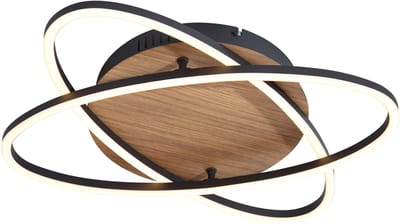QAZQA kane - Moderne LED Plafondlamp - 2 lichts - L 45 cm - Zwart - Woonkamer | Slaapkamer | Keuken