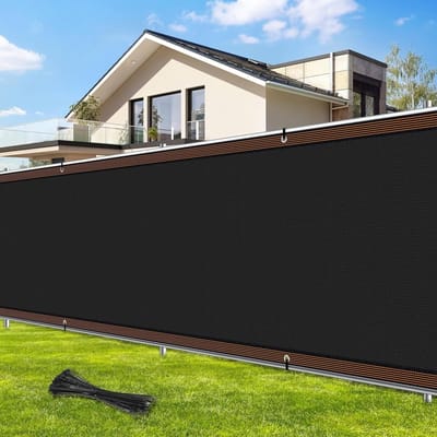 Schaduw- en Privacyscherm 1.8 x 15 m, Tuinscherm voor Buiten, Wind- en UV-bestendig, Ideaal voor Terras en Balkon, Inclusief Oogjes en Kabelbinders