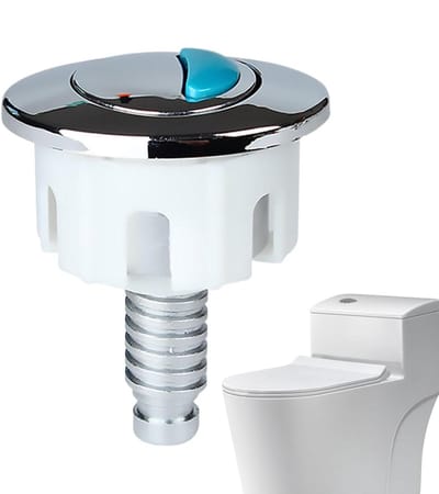 Toiletspoelknop - Dubbele drukknop - Water besparen - Universele compatibiliteit - 49 x 75 cm - Zilver