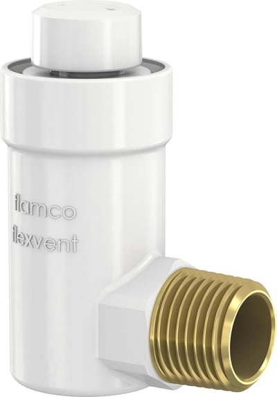 Automatische Snelontluchter voor Verwarming en Airconditioning - 1/2 inch Wit