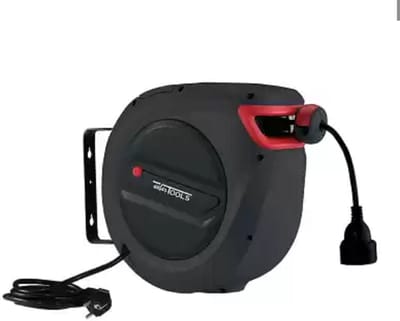 Electro Haspel 20m-Weber tools-haspel electriciteit-Kabelgeleiding binnenin de kast-Thermische beveiliging CE en IP42 conform