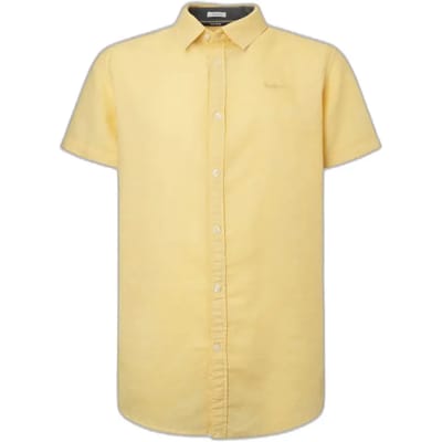 Pepe Jeans Parker Overhemd Met Korte Mouwen Geel M Man