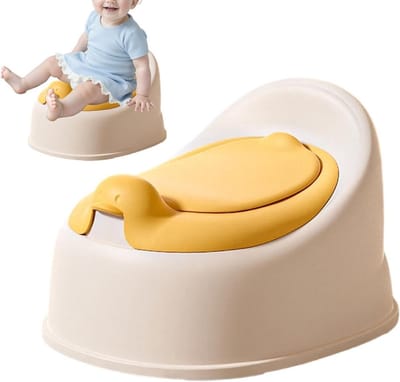 Kinder Zindelijkheidstrainer - Potje Toilet - Zindelijk Leren - Afneembaar Makkelijk Schoon - 355 x 285 x 225 cm - Geel