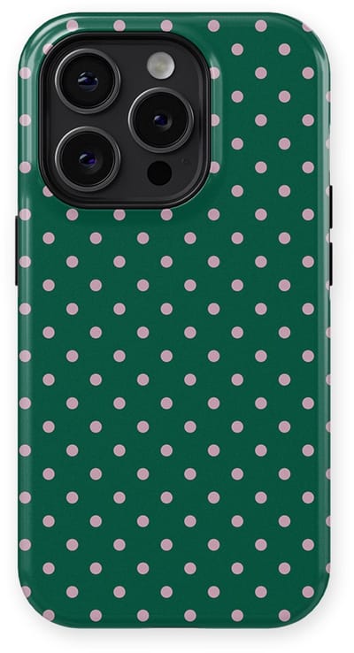 Polka Dots Hoesje geschikt voor iPhone 14 Pro | Geschikt Voor Mag | Stippen Design Backcover geschikt voor iPhone 14 Pro Forest Blush