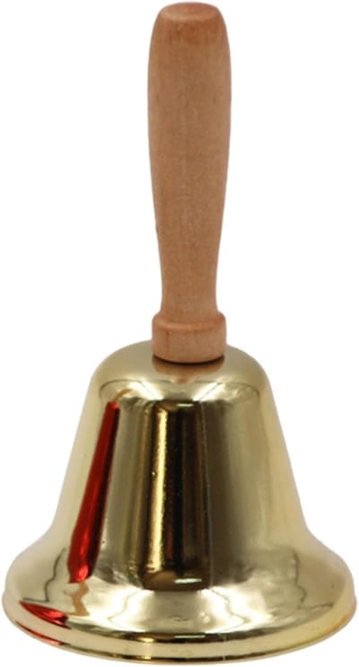 Handbel Luid - Alarmbel Signaalbel - Evenementen Aankondigen - Extra Luid Geluid - 116 cm - Goud