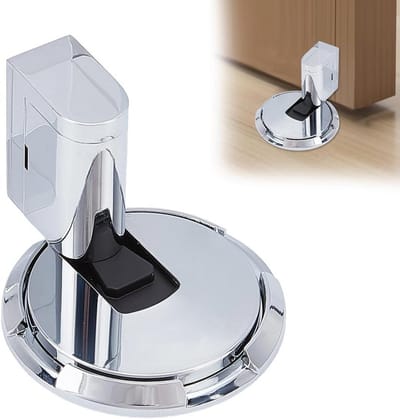 Deurstopper - Mechanische stopper - Deur open houden - In hoogte verstelbaar - 61 x 8 mm - Zilverkleurig