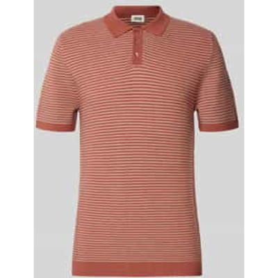 slim fit knitwear-poloshirt met structuurpatroon model 'BRAIAN'