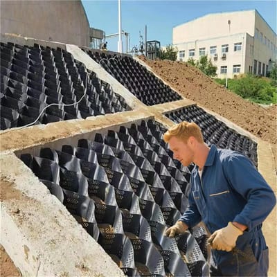Buitenvloertegels - Grindtegels Stabilisator - Oprit Aanleggen - Hoge Draagkracht - 5 cm Hoog - Zwart