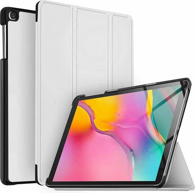 Hoesje Geschikt Voor Samsung Galaxy Tab S6 Lite Hoes Wit Smart cover 2024 - Hoesje Geschikt Voor Samsung Galaxy Tab S6 Lite 2022 Hoes - tri-fold Bookcase Hoes Cover - Tab S6 lite hoes