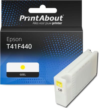 PrintAbout huismerk Inktcartridge T41F440 Geel Hoge capaciteit Geschikt voor Epson