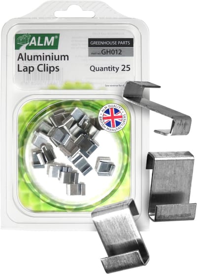 ALM z clips voor tuinkas - set van 25 stuks - glashaken voor 3mm glas - glasklemmen voor tuinkas broeikas en serre - glasclips