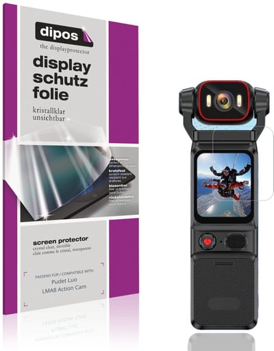 dipos – 4x Beschermfolie geschikt voor Pudet Luo LMA8 Action Cam | Krasbestendige & heldere Screenprotector Ultra-Thin