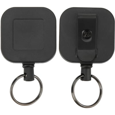 2 stuks intrekbare sleutelhanger vuilbestendig draagbaar roestvrij staaldraad antidiefstal sleutelhanger black