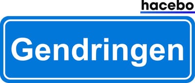 Hacebo - Plaatsnaam Sticker - 29x10 CM - Gendringen sticker - Verkeersborden sticker - grappige cadeaus - Gendringen