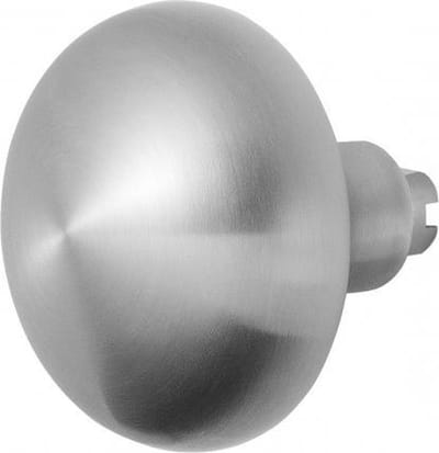 Deurknop - RVS geborsteld - RVS - GPF - Buitendeur - GPF9857.09 Paddenstoel knop S5 65mm veiligheidsschilden vast inclusief wisselstift RVS geborsteld