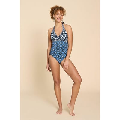 White Stuff Sunshine Reversible Swimsuit Navy Maat: 22 | Badpakken Outlet | Dames | Blauw