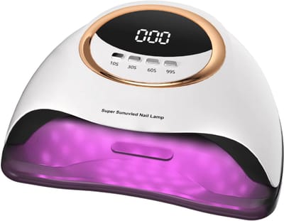 UV LED Nagellamp 66 LEDs voor Gellak en Gelnagels – Professionele Nageldroger Manicure Lamp met Automatische Sensor voor Thuis en Salongebruik-Wit