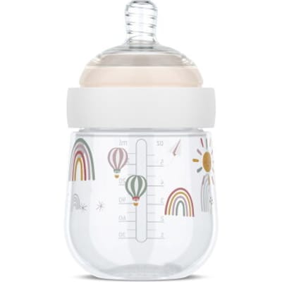 Mepal Mio Babyfles - 165 ml - Anti-koliek - Spiraalontwerp voorkomt verstopping - Siliconen van medische kwaliteit - Sunshine & Rainbow