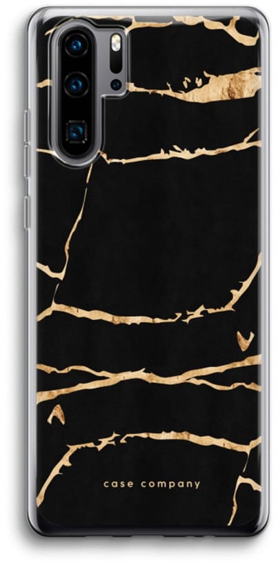 Case Company® - Hoesje geschikt voor Huawei P30 Pro hoesje - Gouden marmer - Soft Cover Telefoonhoesje - Bescherming aan alle Kanten en Schermrand