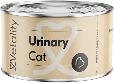 Vetality Kattenvoer Urinary - 12 x 100 gram - Kattenvoer Natvoer Blik - Helpt Blaasgruis Voorkomen en Lost Op