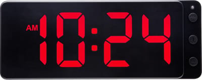 NeXtime Digitale Klok Rood – Tafel/Wandklok – 27.2 × 10.8 × 3 cm – ABS – Rood – LED