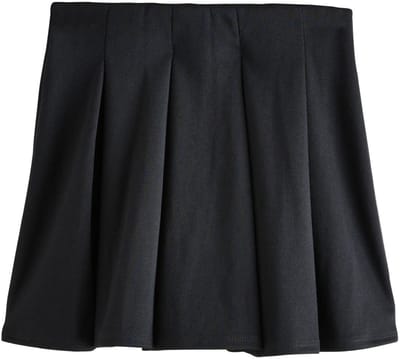 Next - Meisjes - Jersey plooirok met stretch en elastische tailleband - Zwart