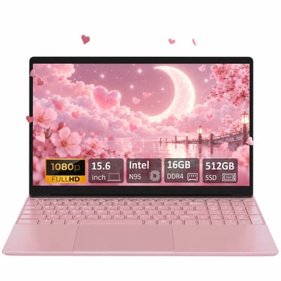 15,6 inch Laptop met Intel Celeron N95 Processor - 16GB RAM - 512GB SSD - Full HD IPS Scherm - Windows 11 - Verlicht Toetsenbord met Numeriek Toetsenblok
