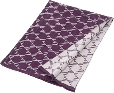 Smallstuff Babydeken Gebreid Sterren 70 X 100 Cm Aubergine