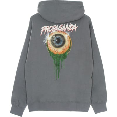 Heren sjaal oog hoodie grijs