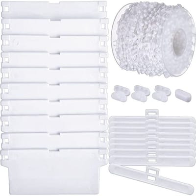 10 meter kralenketting, 10 kralengespen, 12 zware panelen, 12 hangende lamellenset - Accessoires voor jaloezieën