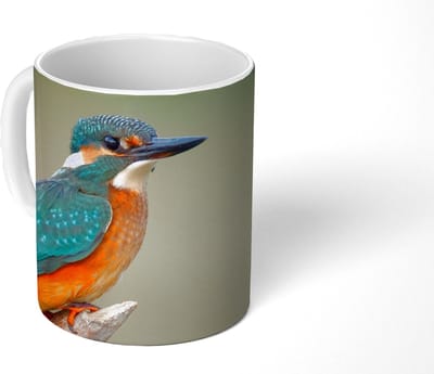 Mok - Koffiemok - Vogel - IJsvogel - Tak - Mokken - 350 ML - Beker - Koffiemokken - Theemok