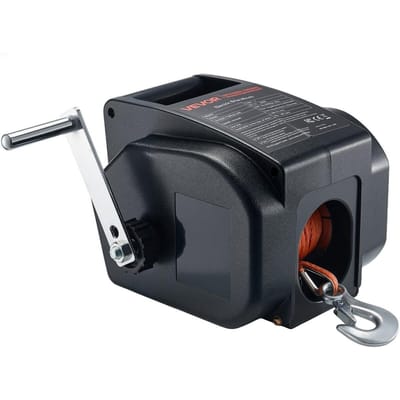 Treuil Électrique pour Bateau, 12V CC 300W, Treuil Électrique Réversible pour Remorques de Bateaux Jusqu'à 900 kg, Enroulement Motorisé, Déroulement Motorisé, et Fonctionnement en Roue Libre pour Bateaux