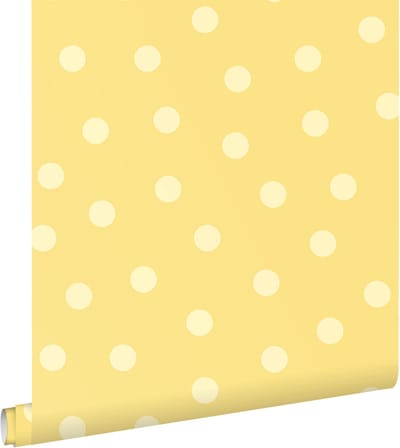 ESTAhome behang stippen geel - 50 x 900 cm - 131578