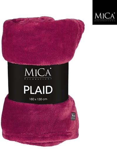Famke Fleece Plaid Bordeaux - 180 x 130 cm