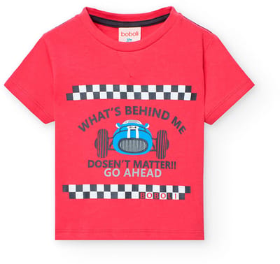 Boboli Knit T-shirt Met Korte Mouwen Rood 6 Years Jongens