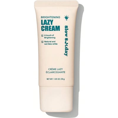 SlowSunday Verhelderende Lazy Cream, geschikt voor lichaam en gezicht, verheldert onmiddellijk, verbetert de huidskleur, niet plakkerig en laat geen vlekken achter op kleding, geschikt voor zomer & herfst, Y2K, ideaal voor feestjes, terug naar school