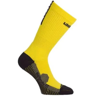 Uhlsport Tube It Trainingssokken - Geel / Zwart | Maat: 28-32
